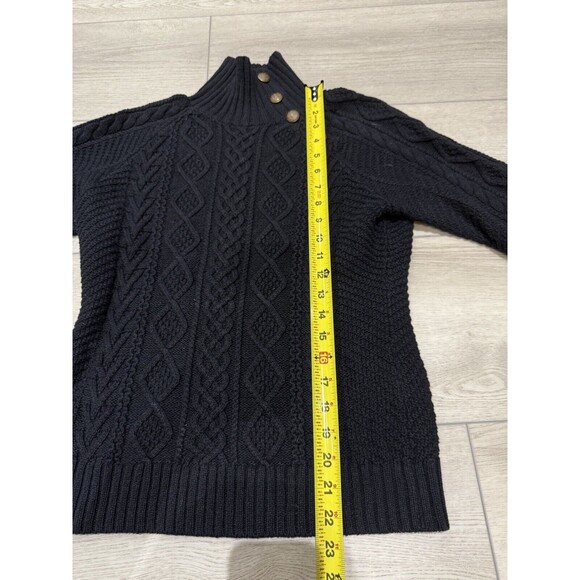 Vintage Rugby Ralph Lauren Cable Knit Sweater Shoulder Buttons | Size Medium - Picture 14 of 14